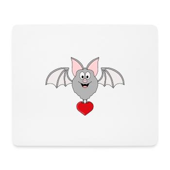 FLEDERMAUS - TIER - LIEBE - LOVE - HERZ - VERLIEBT - Mousepad (Querformat) - Weiß - Vorne
