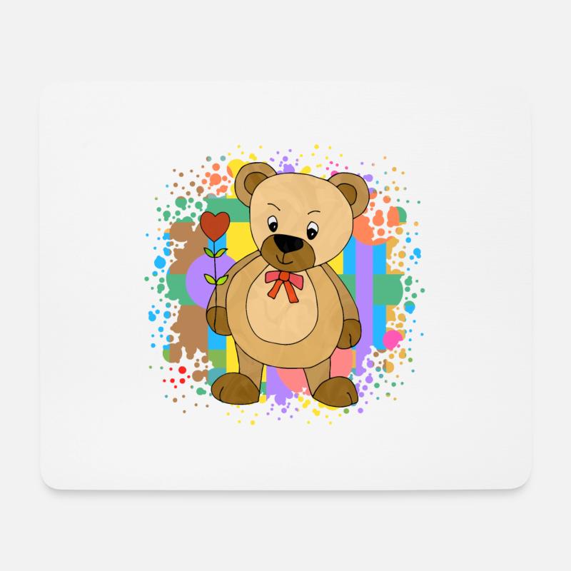 Teddybär - Mousepad (Querformat) - Weiß