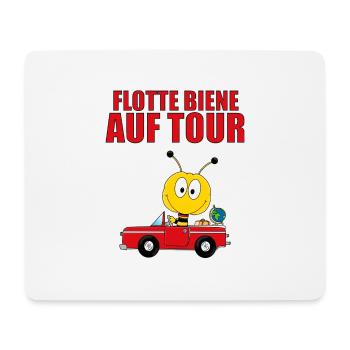 FLOTTE BIENE AUF TOUR - AUTO - REISE - URLAUB - Mousepad (Querformat) - Weiß - Vorne