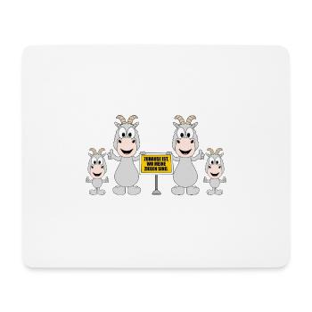 ZUHAUSE IST, WO MEINE ZIEGEN SIND - FAMILIE - TIER - Mousepad (Querformat) - Weiß - Vorne