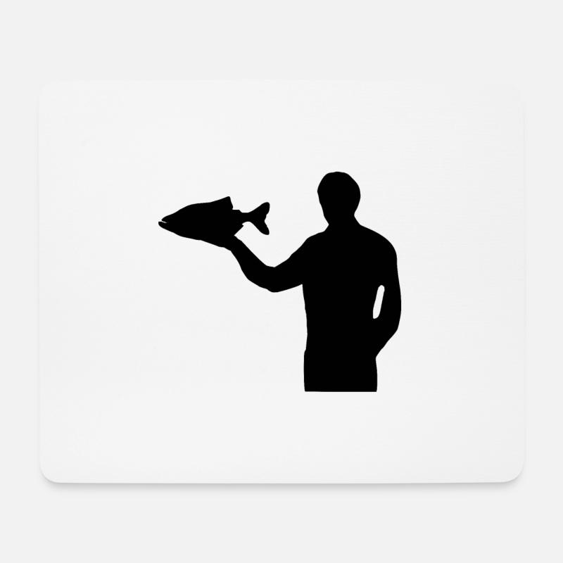 Angeln - Mousepad (Querformat) - Weiß