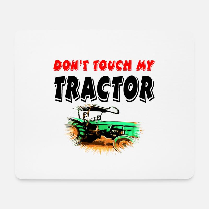 Traktor - Mousepad (Querformat) - Weiß