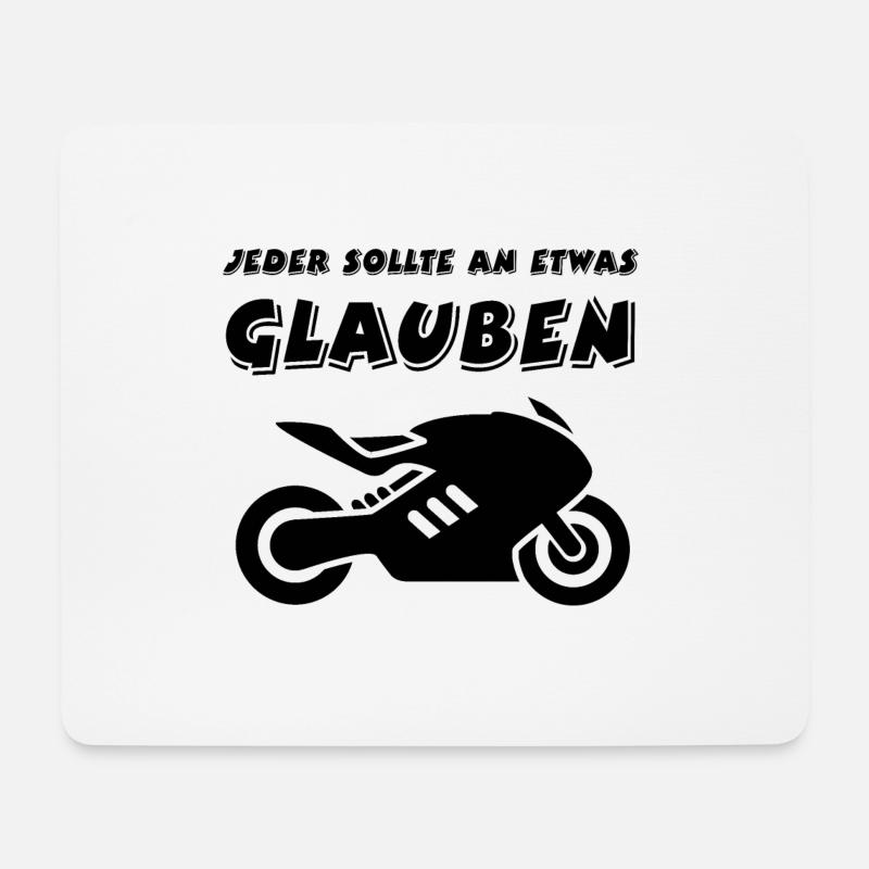 Motorrad - Mousepad (Querformat) - Weiß
