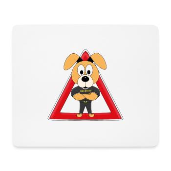 ACHTUNG WACHHUND - HUND - SECURITY - TIERISCH - Mousepad (Querformat) - Weiß - Vorne