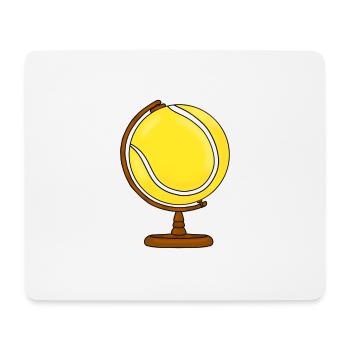 TENNIS - WELT - GLOBUS - ERDE - PLANET - SPORT - Mousepad (Querformat) - Weiß - Vorne