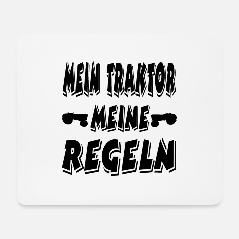 Traktor - Mousepad (Querformat) - Weiß