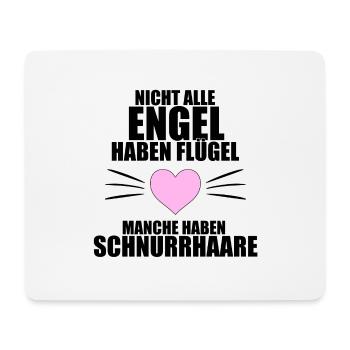 KATZEN - KATZE - NICHT ALLE ENGEL HABEN FLÜGEL... - Mousepad (Querformat) - Weiß - Vorne
