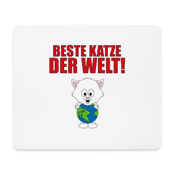 BESTE KATZE DER WELT! - TIERLIEB - KATER - LIEBE - Mousepad (Querformat) - Weiß - Vorne