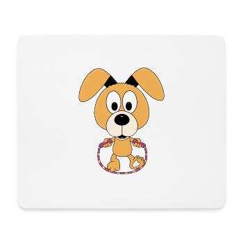 HUND - SPRINGSEIL - SEILSPRINGEN - FIT - FITNESS - Mousepad (Querformat) - Weiß - Vorne