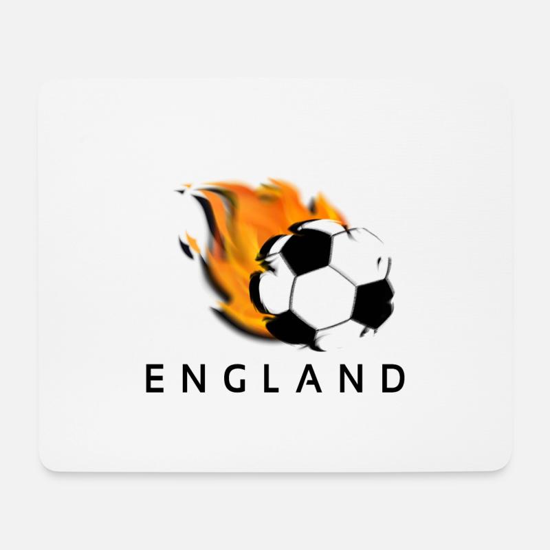 England Fussball - Mousepad (Querformat) - Weiß
