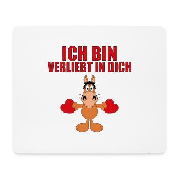 PFERD - PONY - LIEBE - ICH BIN VERLIEBT IN DICH - Mousepad (Querformat) - Weiß - Vorne