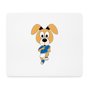 LAUFEN - JOGGEN - SPORT - HUND - HUNDESPORT - TIER - Mousepad (Querformat) - Weiß - Vorne