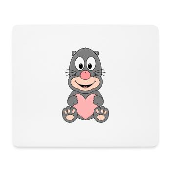 MAULWURF - LIEBE - LOVE - HERZ - LIEBE - TIER - Mousepad (Querformat) - Weiß - Vorne