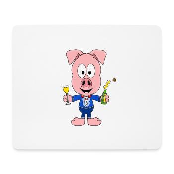 SCHWEIN - PARTY - SAU - TIERISCH - FEIERN - Mousepad (Querformat) - Weiß - Vorne