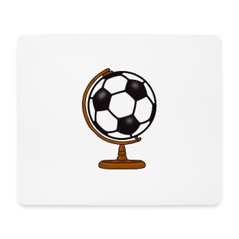 WELT - GLOBUS - ERDE - FUßBALL - SPORT - Mousepad (Querformat) - Weiß - Vorne