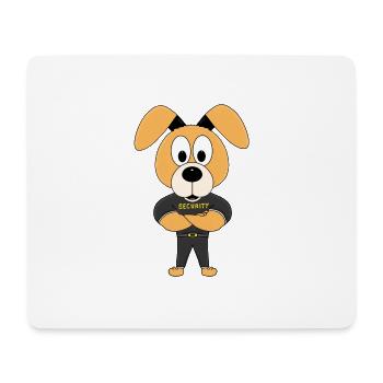 HUND - WACHHUND - SECURITY - TÜRSTEHER - TIERISCH - Mousepad (Querformat) - Weiß - Vorne