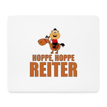 HOPPE, HOPPE REITER - REITEN - PFERD - TIERISCH - Mousepad (Querformat) - Weiß - Vorne