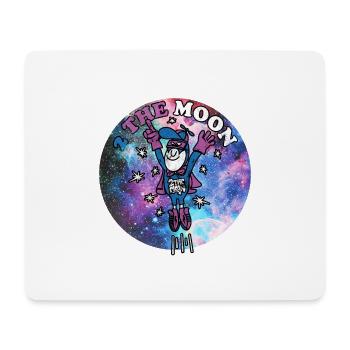 Zum Mond - Mousepad (Querformat) - Weiß - Vorne