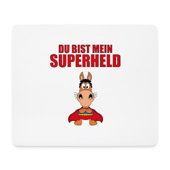 DU BIST MEIN SUPERHELD - PFERD - PONY - REITEN - Mousepad (Querformat) - Weiß - Vorne