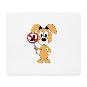 KATZEN VERBOTEN - HUND - TIERE - TIERISCH - Mousepad (Querformat) - Weiß - Vorne