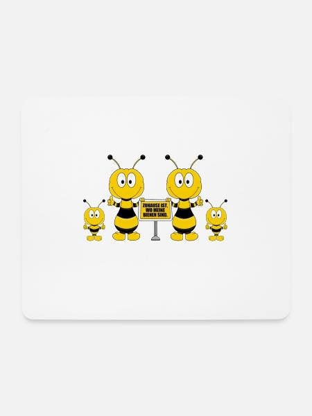 ZUHAUSE IST, WO MEINE BIENEN SIND. - IMKER - TIERE - Mousepad (Querformat) - Weiß