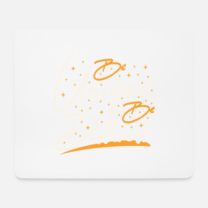 Be Unique Be Different - Mousepad (Querformat) - Weiß