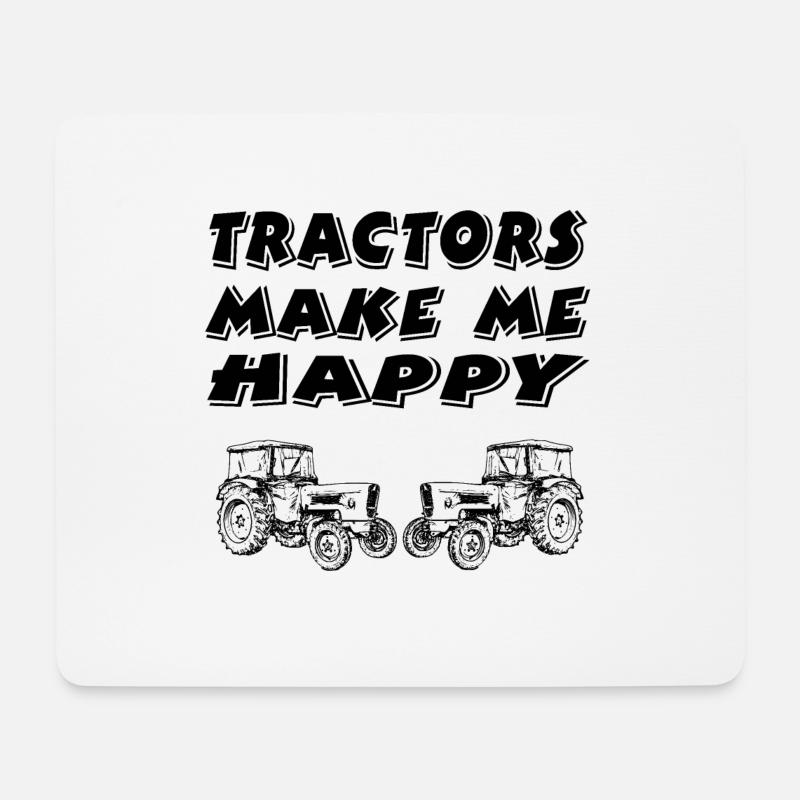 Traktor - Mousepad (Querformat) - Weiß