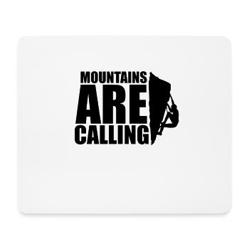 KLETTERN - BERGE - MOUNTAINS ARE CALLING - Mousepad (Querformat) - Weiß - Vorne