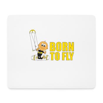 BORN TO FLY - KITESURFEN - BABY - KITE - KITEN - Mousepad (Querformat) - Weiß - Vorne