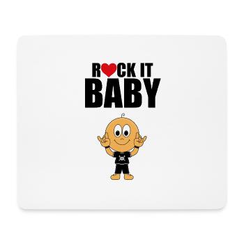 ROCK IT BABY - MUSIKER - FESTIVAL - NACHWUCHS - Mousepad (Querformat) - Weiß - Vorne