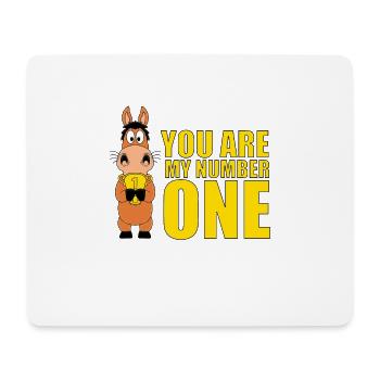 PFERD - POKAL - LIEBE - YOU ARE MY NUMBER ONE - Mousepad (Querformat) - Weiß - Vorne