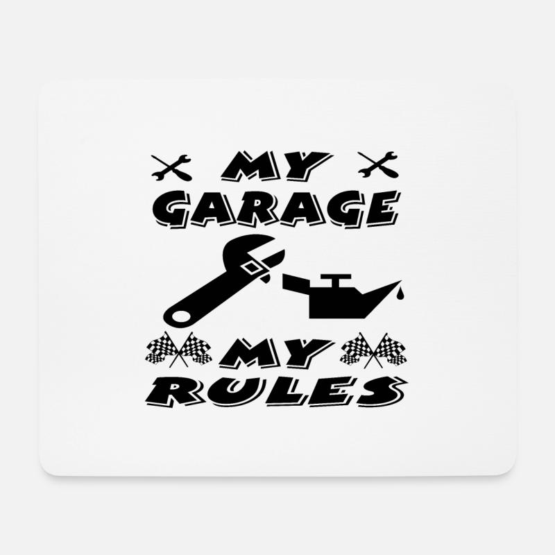 Garage - Mousepad (Querformat) - Weiß