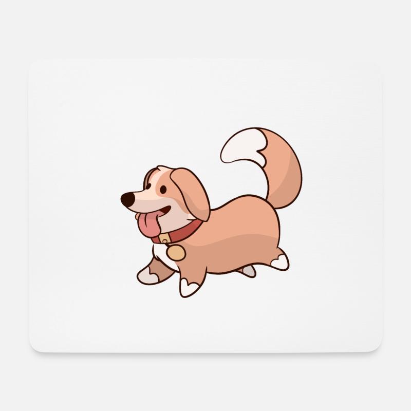 Süßer Hund - Mousepad (Querformat) - Weiß