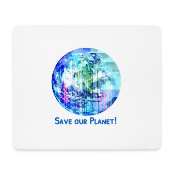 erde,blauer planet,planet,save our planet - Mousepad (Querformat) - Weiß - Vorne