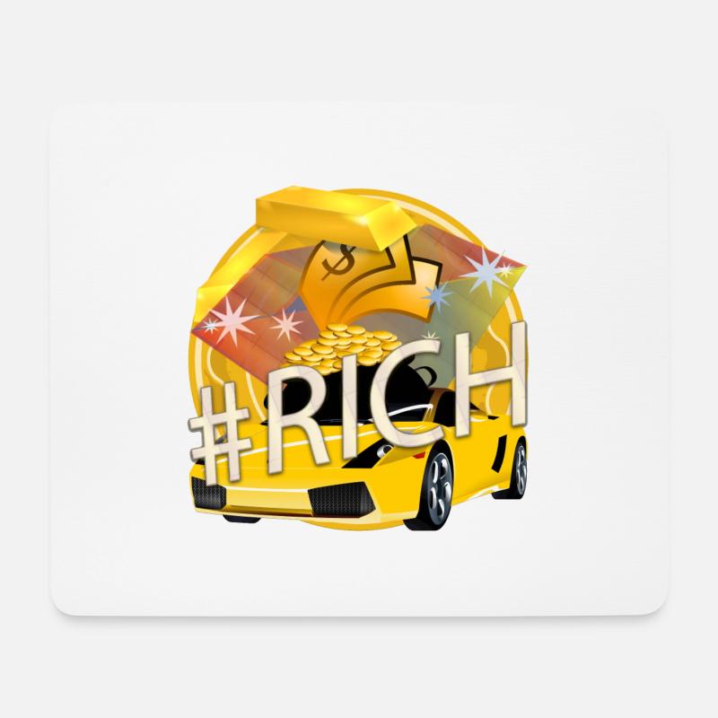 RICH REICH - #Rich #Reich - Mousepad (Querformat) - Weiß