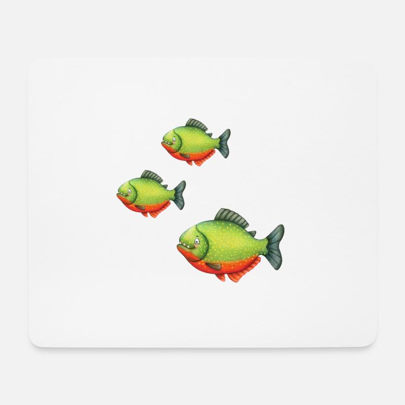 Piranhas - Mouse Pad (horizontal) - white