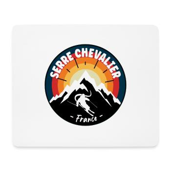 Skiing In Serre Chevalier France Vintage - Mouse Pad (horizontal) - white - Front