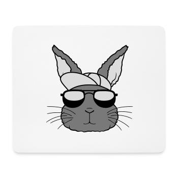 Capy Sunglasses Rabbit Cool - Mouse Pad (horizontal) - white - Front