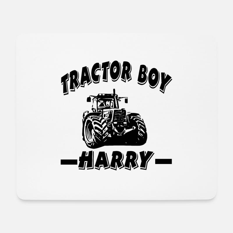Traktor - Mousepad (Querformat) - Weiß