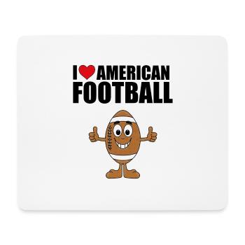 I LOVE AMERICAN FOOTBALL - SPORT - Mousepad (Querformat) - Weiß - Vorne