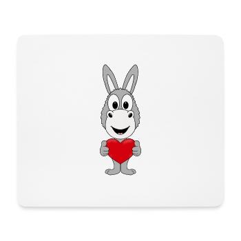 ESEL - HERZ - LIEBE - LOVE - TIERLIEB - TIER - Mousepad (Querformat) - Weiß - Vorne