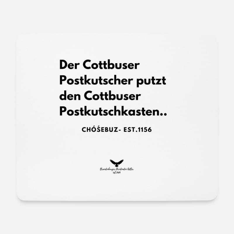 Spreewald Cottbuser Postkutscher in Brandenburg - Mousepad (Querformat) - Weiß