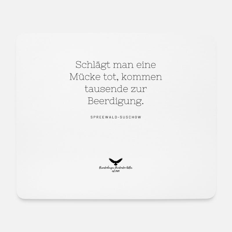 Spreewald Mückenplage Brandenburg - Mousepad (Querformat) - Weiß
