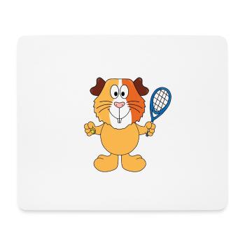 TENNIS - SPORT - MEERSCHWEINCHEN - TIER - Mousepad (Querformat) - Weiß - Vorne