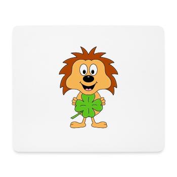 KLEEBLATT - GLÜCKSBRINGER - IGEL - TIER - Mousepad (Querformat) - Weiß - Vorne