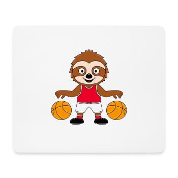 FAULTIER - BASKETBALL - SPORT - TIER - BABY - Mousepad (Querformat) - Weiß - Vorne