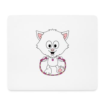 KATZE - KATER - SEILSPRINGEN - KIND - BABY - Mousepad (Querformat) - Weiß - Vorne