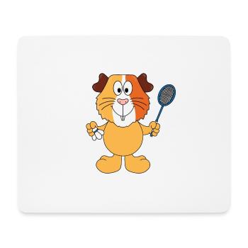 MEERSCHWEINCHEN - FEDERBALL - BADMINTON - SPORT - Mousepad (Querformat) - Weiß - Vorne