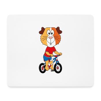MEERSCHWEINCHEN - FAHRRAD - SPORT - KIND - BABY - Mousepad (Querformat) - Weiß - Vorne