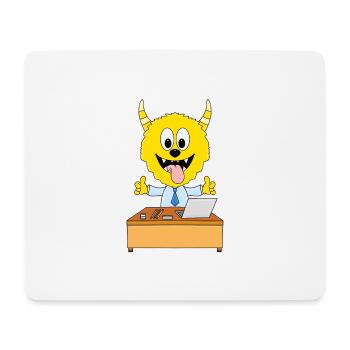 MONSTER - ARBEIT - MITARBEITER - CHEF - BÜRO - Mousepad (Querformat) - Weiß - Vorne